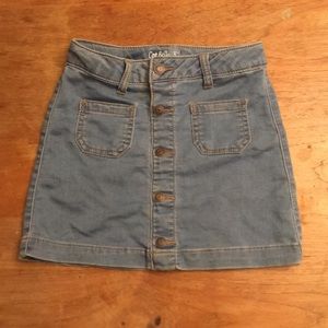 Girls blue size xs denim skirt